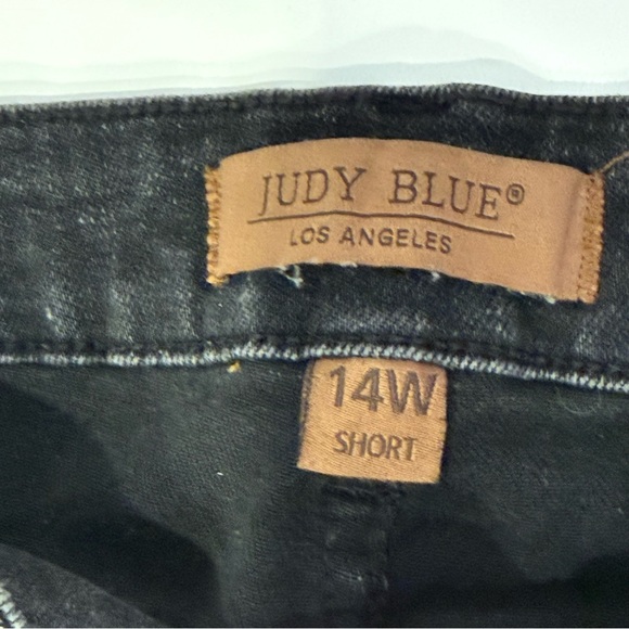 Judy Blue High Waist Tummy Control black Bootcut Jeans 14W Short - Picture 2 of 8